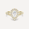 Serenity diamantring i 14 karat guld, set forfra