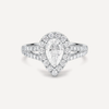 Serenity diamantring i 14 karat hvidguld, set forfra