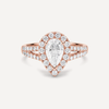 Serenity diamantring i 14 karat rosaguld, set forfra