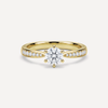 Royal diamantring i guld set forfra