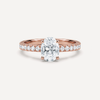 The Oval diamantring i rosaguld set forfra
