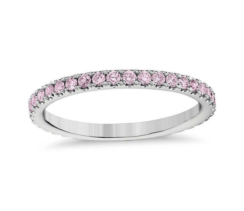 Rosy alliancering m. lyserøde diamanter