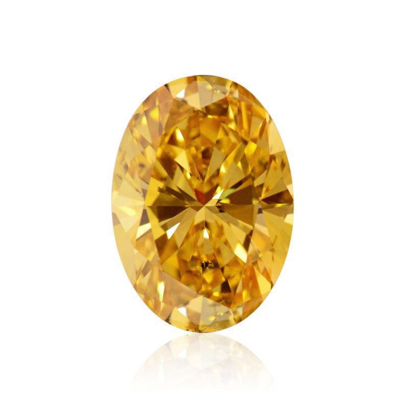 Fancy Vivid Yellow Orange/SI2 "Oval" diamant på 1,77 carat