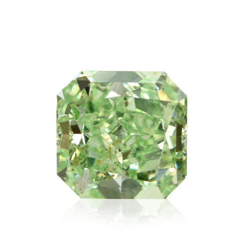 Fancy Intense Yellowish Green/SI1 "Radiant Cut" diamant på 1,59 carat