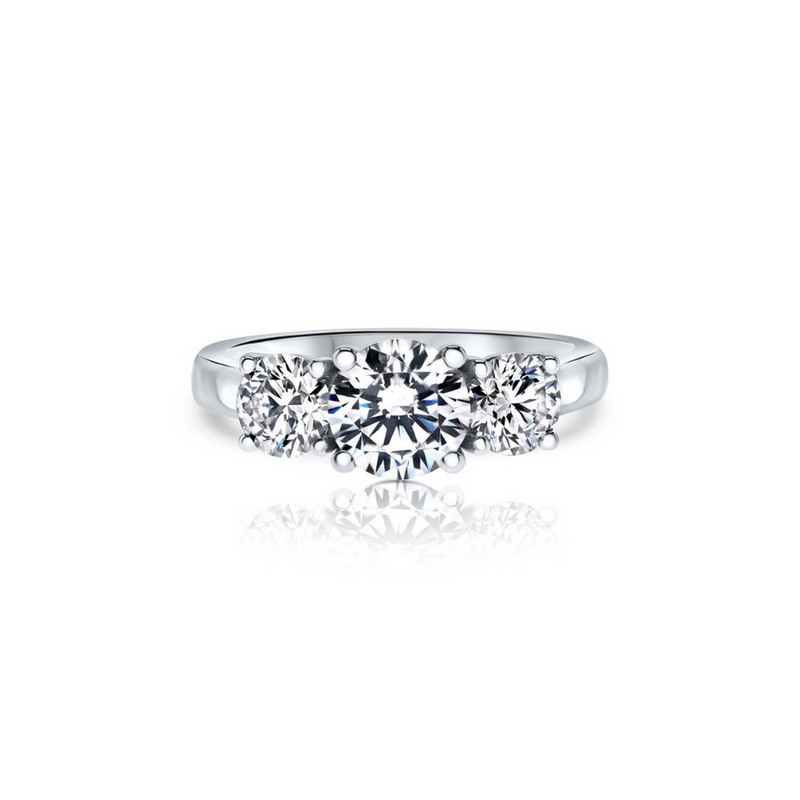 Noble tre-stens ring